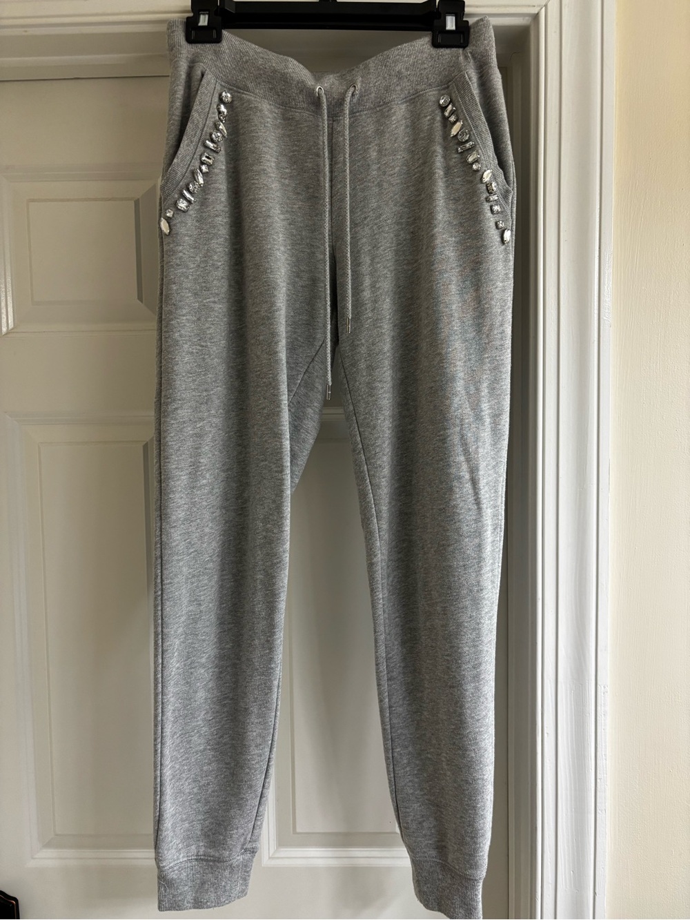 Michael Kors Gray Sweatpants with Stud Embellished Pockets
